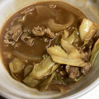 キャベツメインの野菜カレー